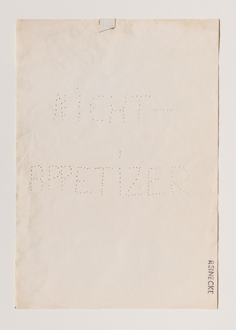 Chris Reinecke, Nicht-Appetizer, 1969