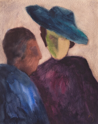 Herbert Beck, Halbportrait eines Paares, 1987