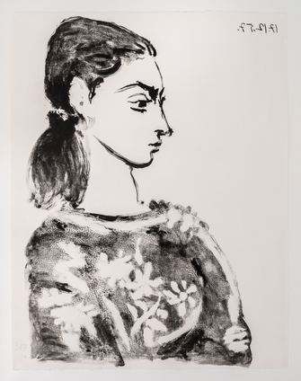 Pablo Picasso, Femme au corsage à fleurs, 1957