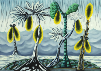 Hartmut Neumann, Horizont 20 (Großer gelber Samen), 2023