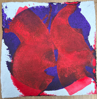 Sylke von Gaza, Red water on violet 1, 2023