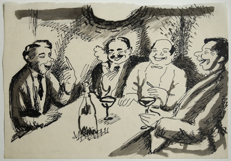 August Macke, Stammtischrunde, 1913