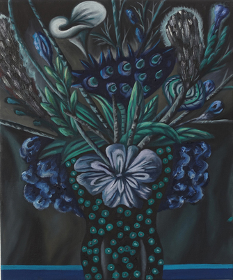 Hartmut Neumann, Blauer Schwamm  (Nachtstrauß), 2022