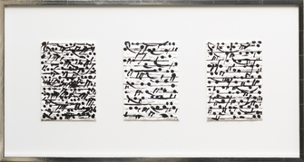 Günther Uecker, Partitur I + II + III, 2007