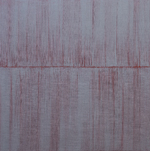 Sylke von Gaza, Grey Veil Painting on Red 5, 2008