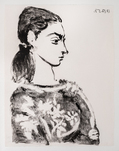 Pablo Picasso, Femme au corsage à fleurs, 1957