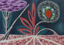 Hartmut Neumann, Rosa Spitzgewächs (Horizont 18), 2023