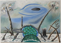 Hartmut Neumann, Hellblaue Wolke (Horizont 14), 2023