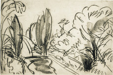 Ernst Ludwig Kirchner, Straße mit Bäumen im Taunus, 1916