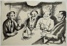 August Macke, Stammtischrunde, 1913