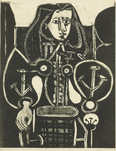 Pablo Picasso, Femme au fauteuil No. 4 (d'apres le violet), 1949