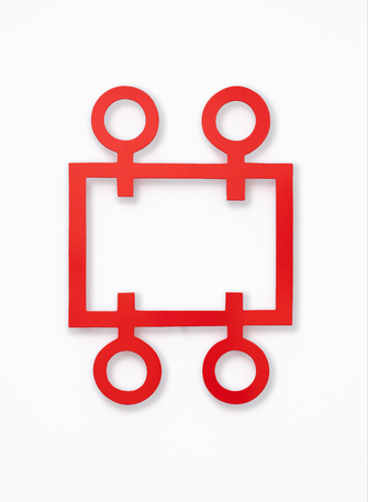 Dorothea Förster, #16 Rechteck + 4 Ösen, Wandobjekt, 2025