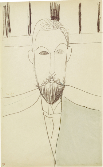 Amedeo Modigliani, Paul Alexandre devant un vitrage, 1913