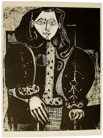 Pablo Picasso, Femme au fauteuil No. 1 (d'après la rouge), 1949