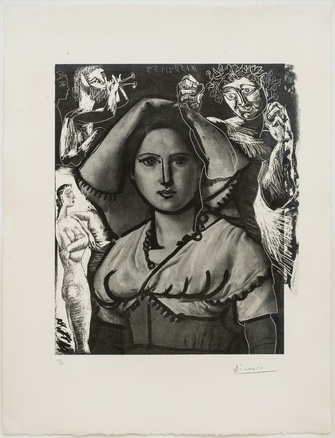 Pablo Picasso, L'Italienne (d'après le tableau de Victor Orsel), 1953