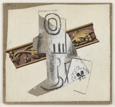 Pablo Picasso, Verre et carte à jouer, 1914
