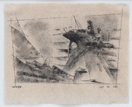 Lyonel Feininger, Kreuzer auf hoher See (Steamer in Turbulent Sea), 1939