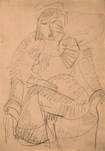 Ernst Ludwig Kirchner, Sitzende Frau im Sessel (Erna), c. 1912
