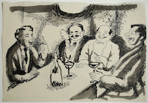 August Macke, Stammtischrunde, 1913