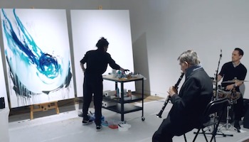 Jazz Meets Painting, Rolf Kühn & Angelika Adam, 2019